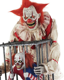 Horror Clown mit Clown im Käfig Animatronic