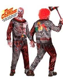 Killer Clown Sofortkostüm mit Maske & Handschuhe