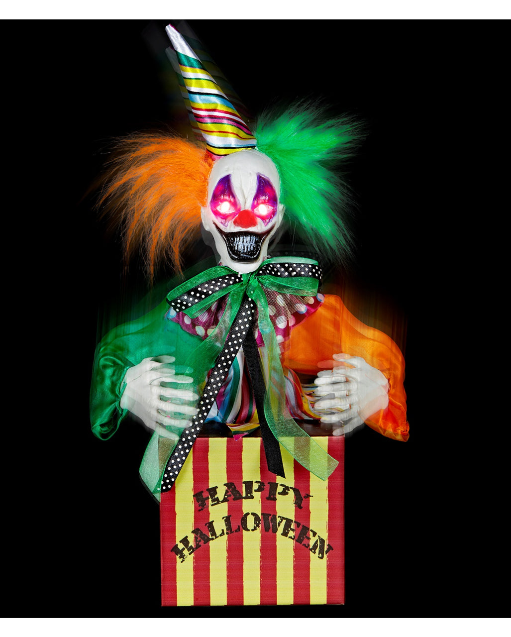 Hüpfender Clown in Popcorn Box