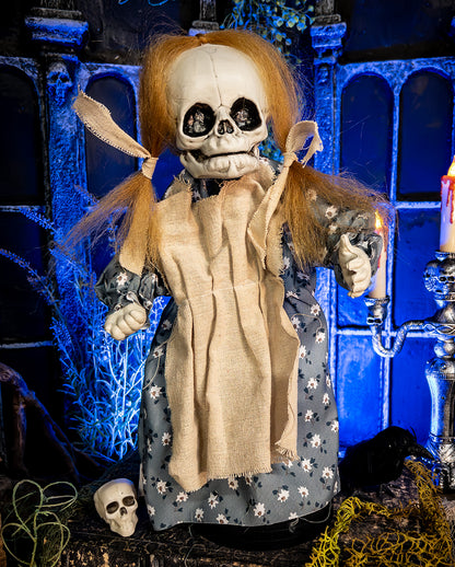 Bouncing Skull Baby Girl With Light & Sound 28cm