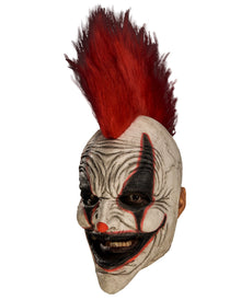 Máscara De Payaso Punk Iroqués Con Pelo Rojo