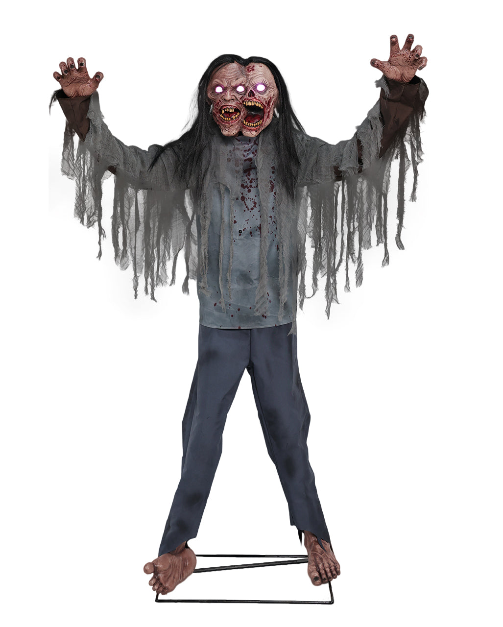 Jack & Jill Zombie Mutant Halloween Animatronic 182cm