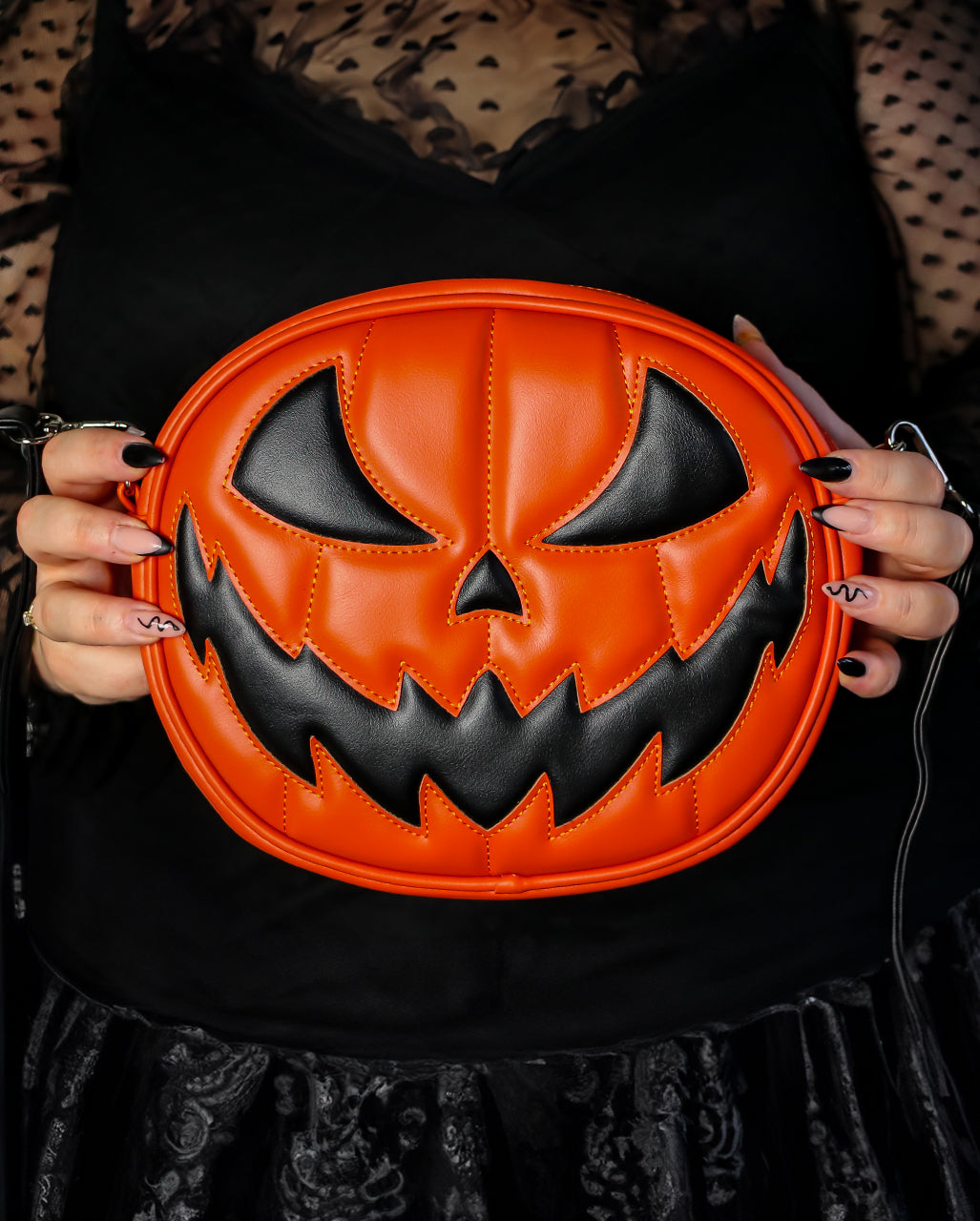 Jack O'Lantern Kürbis Handtasche Orange