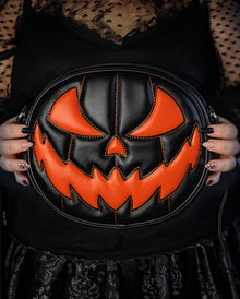 Jack O'Lantern Kürbis Handtasche Schwarz
