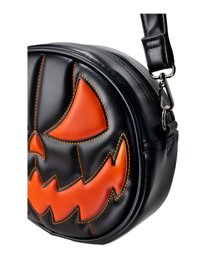 Jack O'Lantern Pumpkin Handbag Black