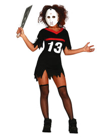 Hockey Frauenkostüm mit Maske