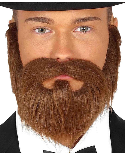 Maroon Full Beard With Moustache