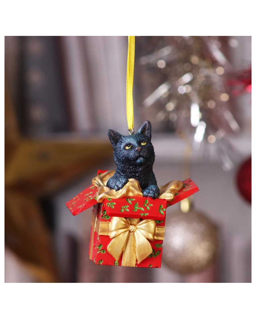 Katze in Geschenk Weihnachtskugel 9cm