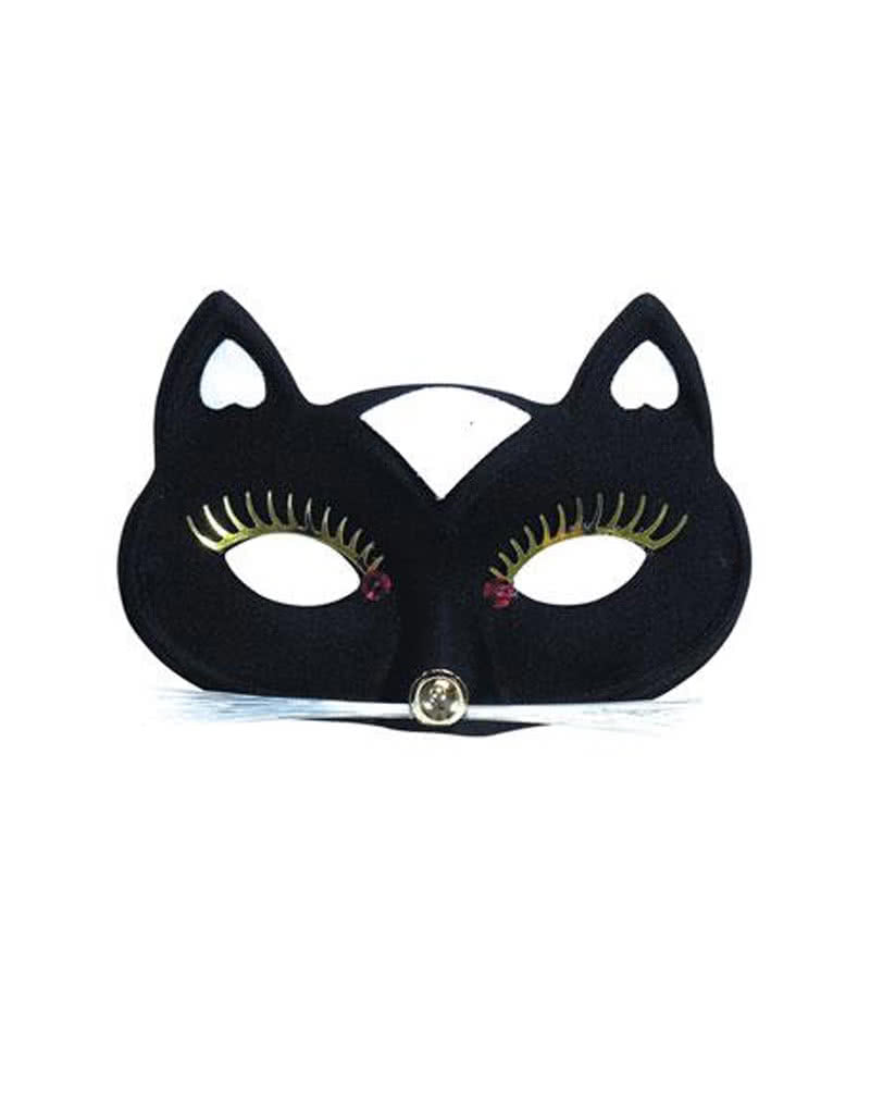 Katzen Maske mit Glimmer und Strass