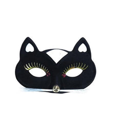 Katzen Maske mit Glimmer und Strass