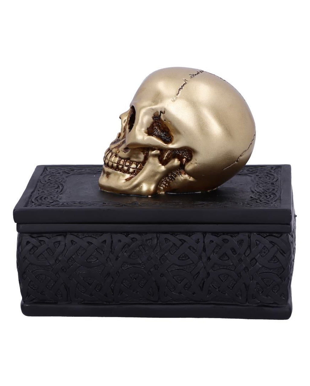 Keltische Box mit Goldenem Totenschädel