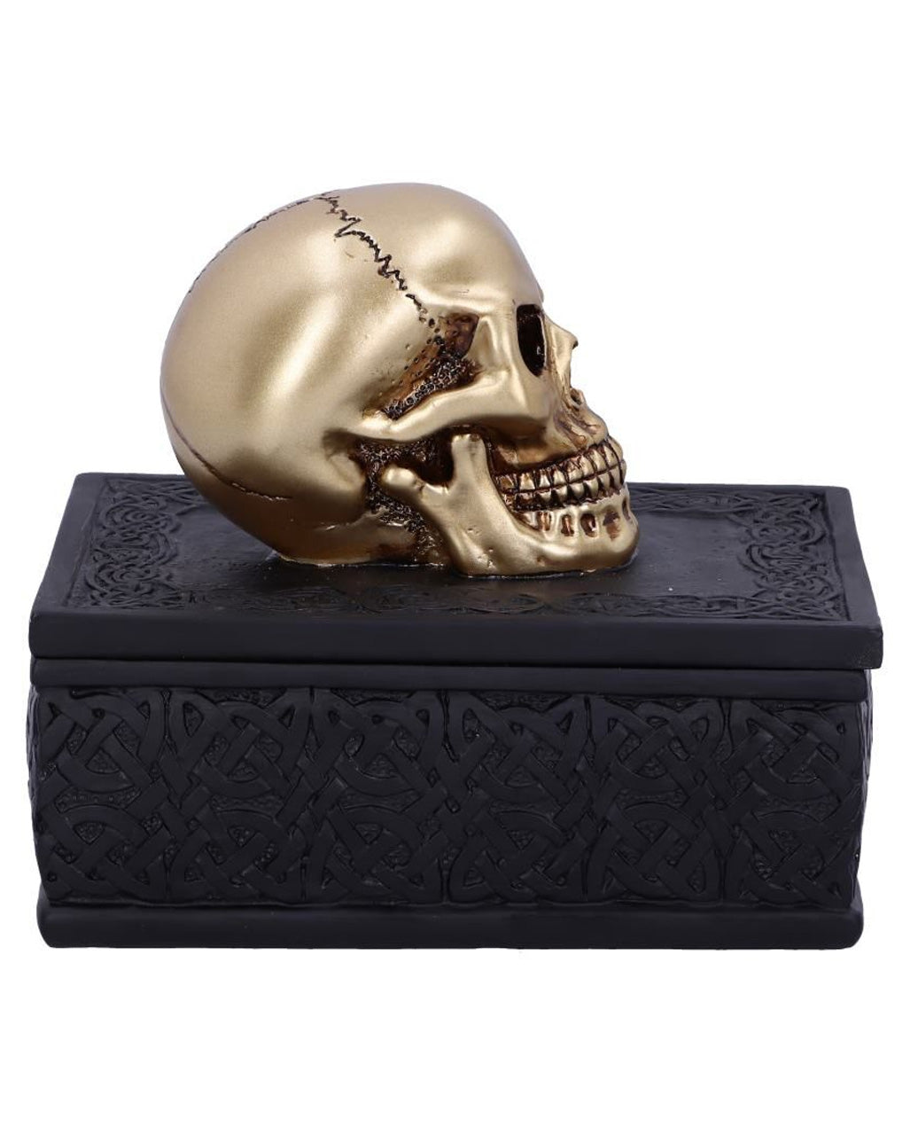 Keltische Box mit Goldenem Totenschädel