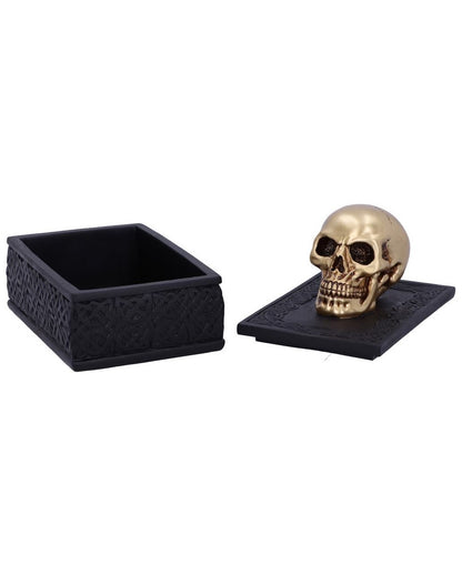 Keltische Box mit Goldenem Totenschädel