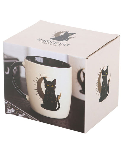 Keramik-Tasse mit sitzender Mystik Katze