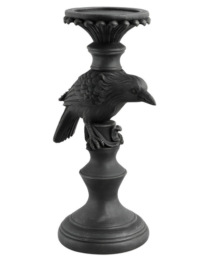 Kerzenleuchter mit schwarzem Raben 29cm