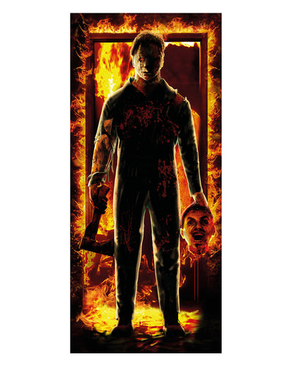 Killer In Flames Door Decoration 80x180cm