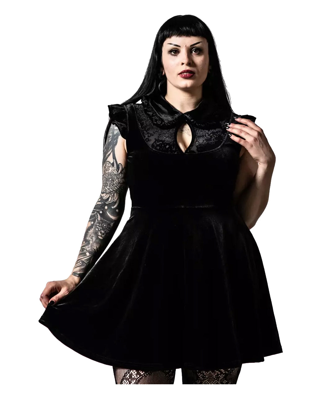 KILLSTAR Amaymon Kragenkleid