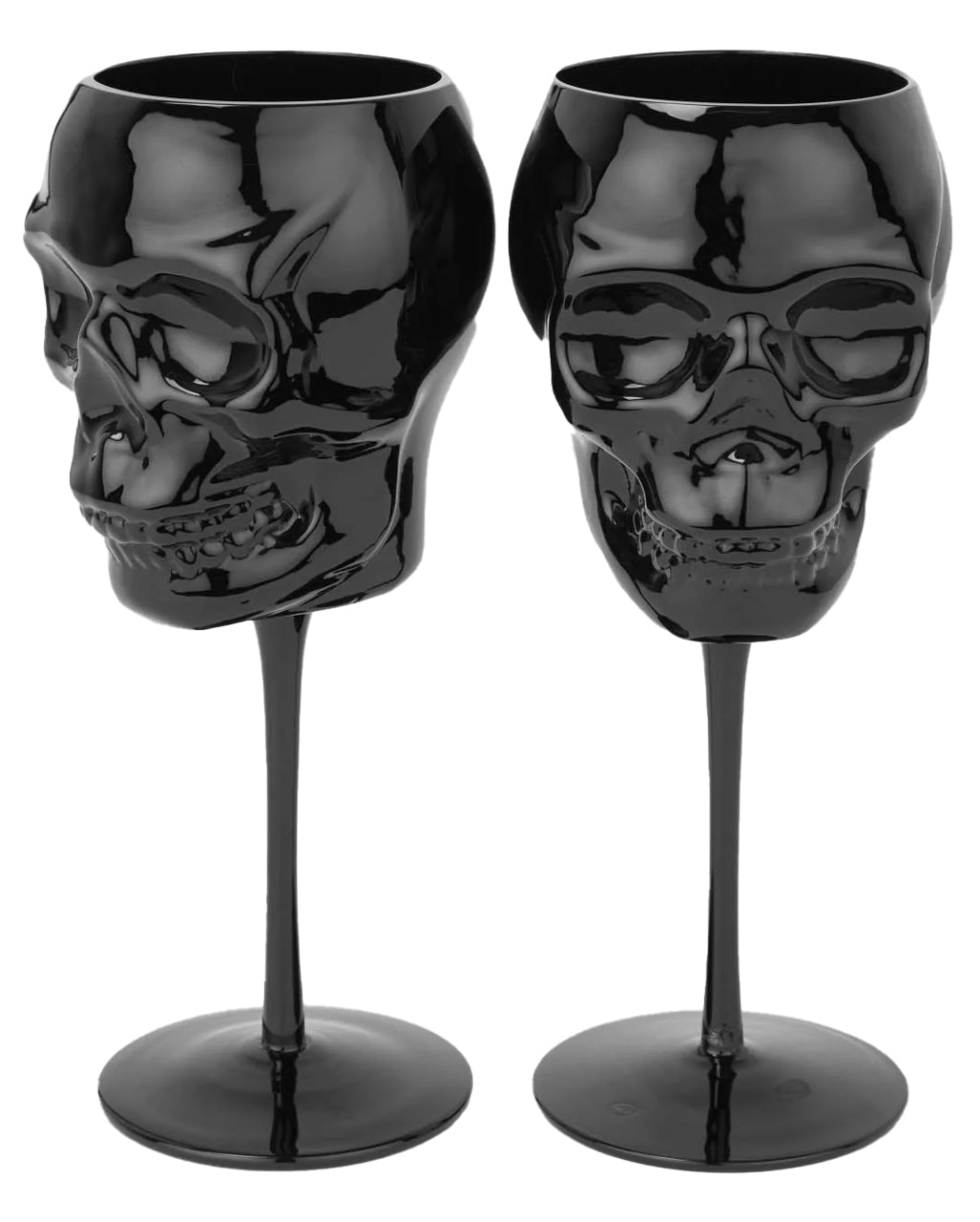 KILLSTAR Cranium Weinglas Schwarz 2er Set