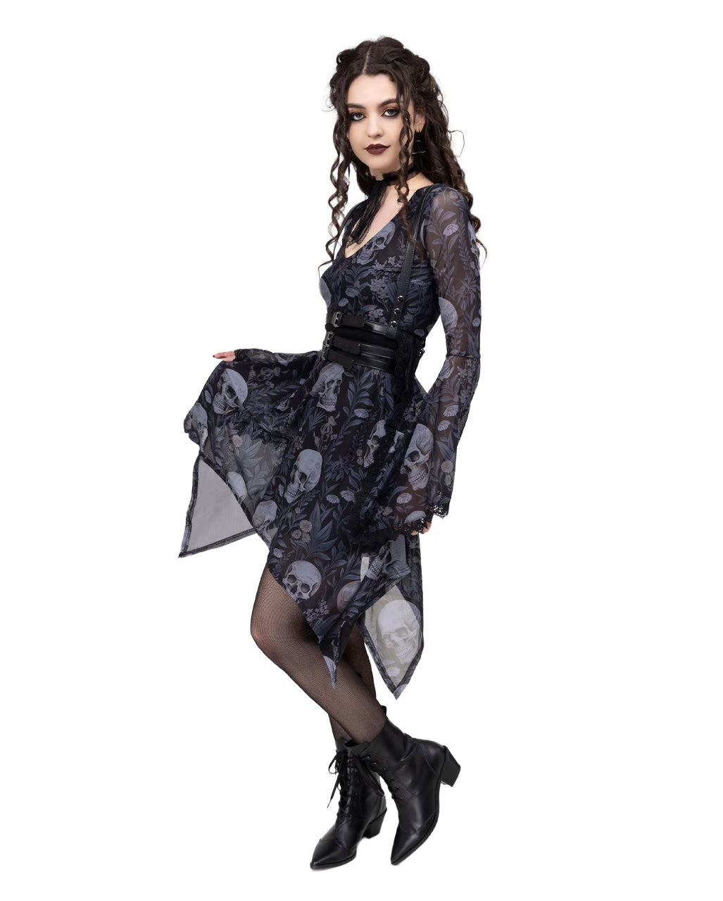 Death's Head Skater Kleid KILLSTAR