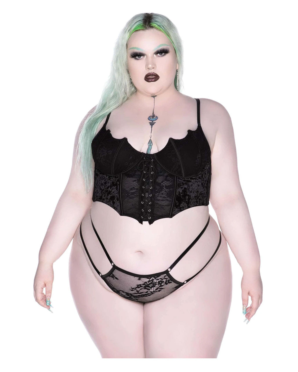 KILLSTAR Fledermaus Spitzen Bustier