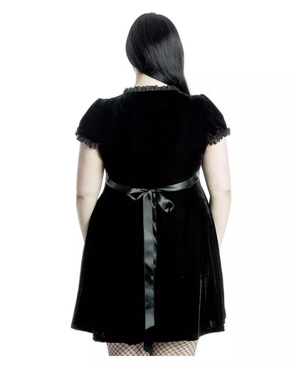 Heather Babydoll Kleid Schwarz KILLSTAR
