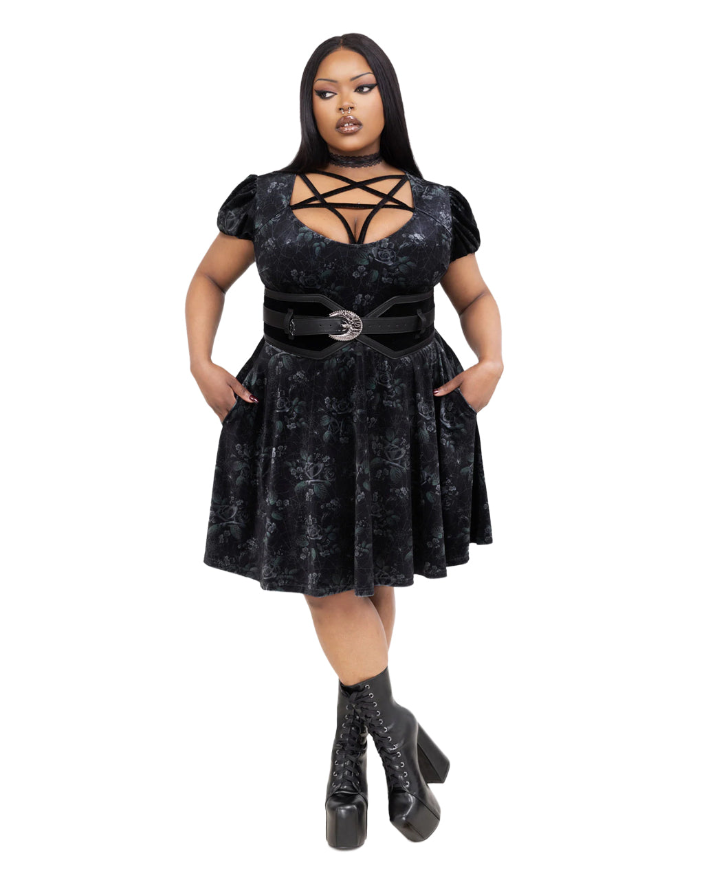 Moonlit Pentacle Kleid KILLSTAR