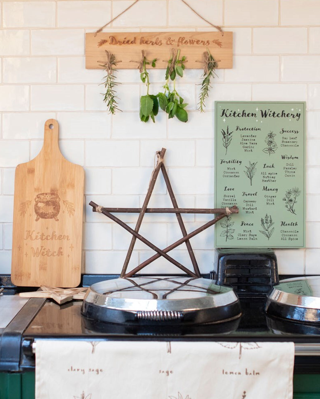 Kitchen Witch Holz Schneidebrett