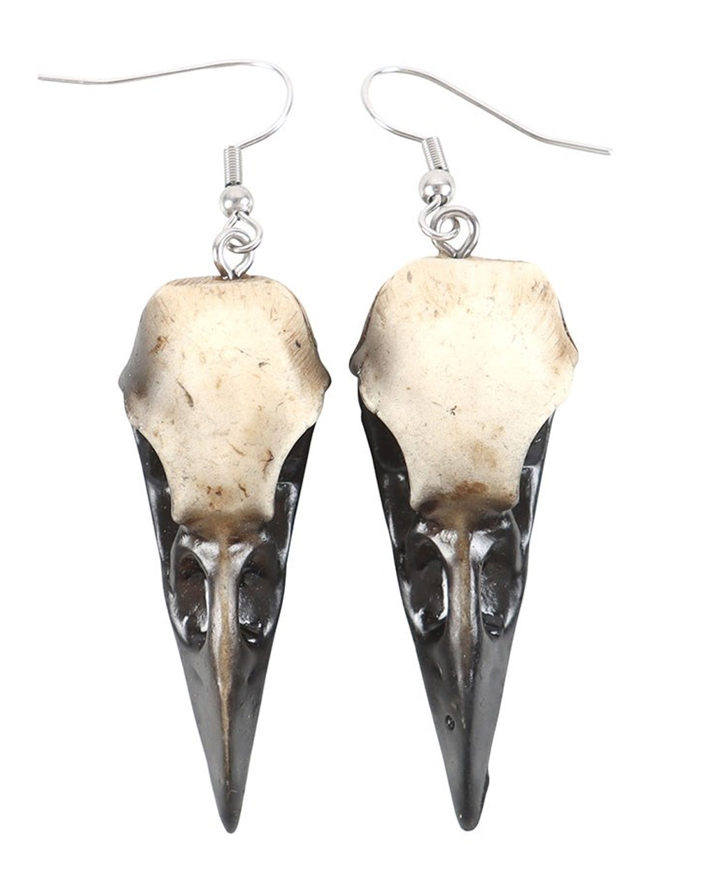 Small Raven Skulls As Earrings