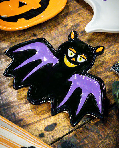 Small Bat Ceramic Plate 18cm