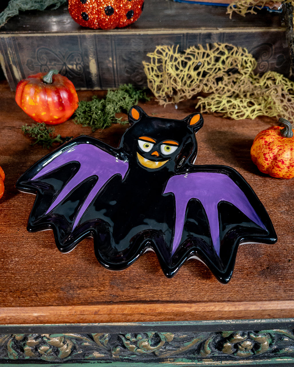 Small Bat Ceramic Plate 18cm