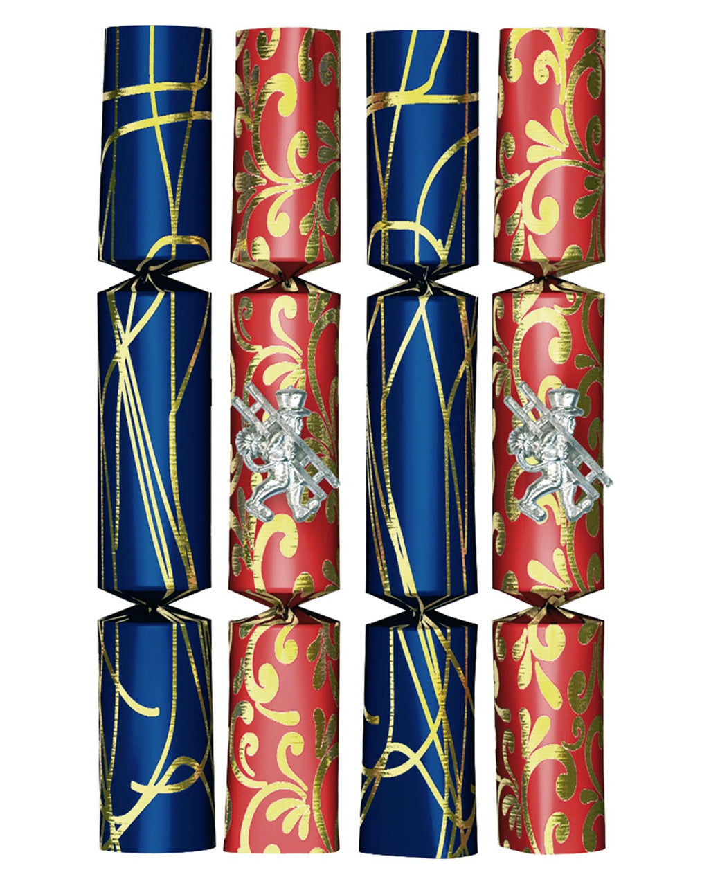 Knallbonbon rot-blau-gold 4er Pack