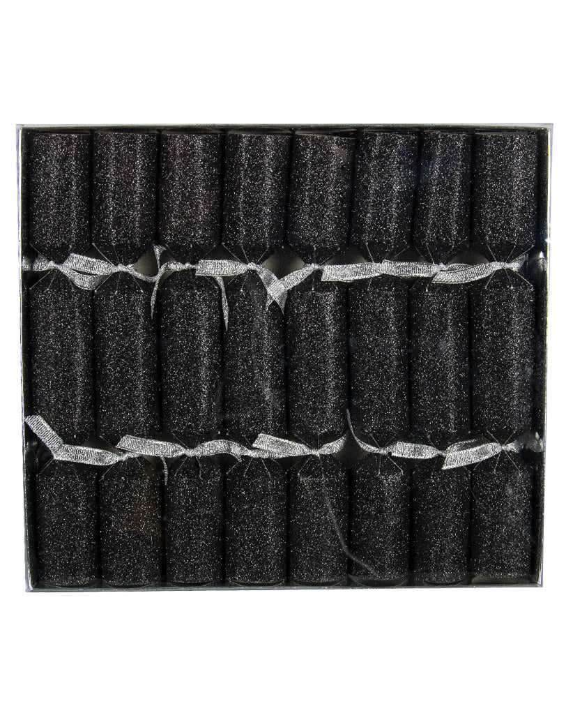 Knallbonbons mit Glitzereffekt Schwarz 8 St.
