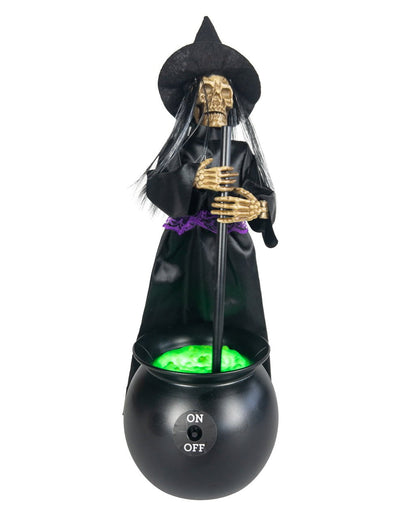 Cooking Witch With Light & Sound Table Decoration 31cm