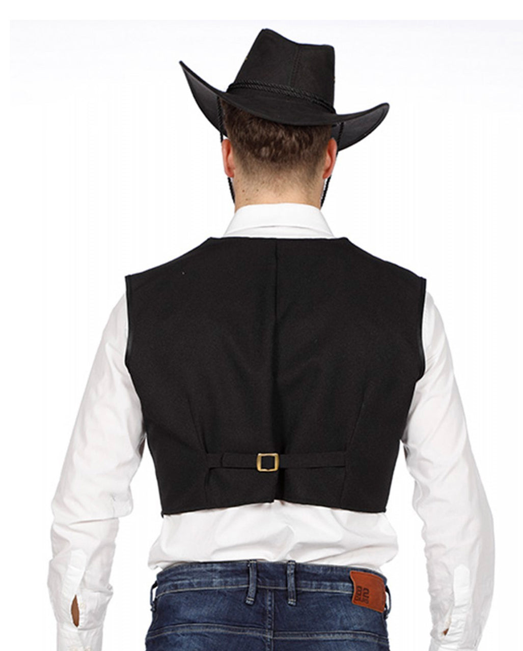 Elegante Herrenweste Schwarz-Bordeaux