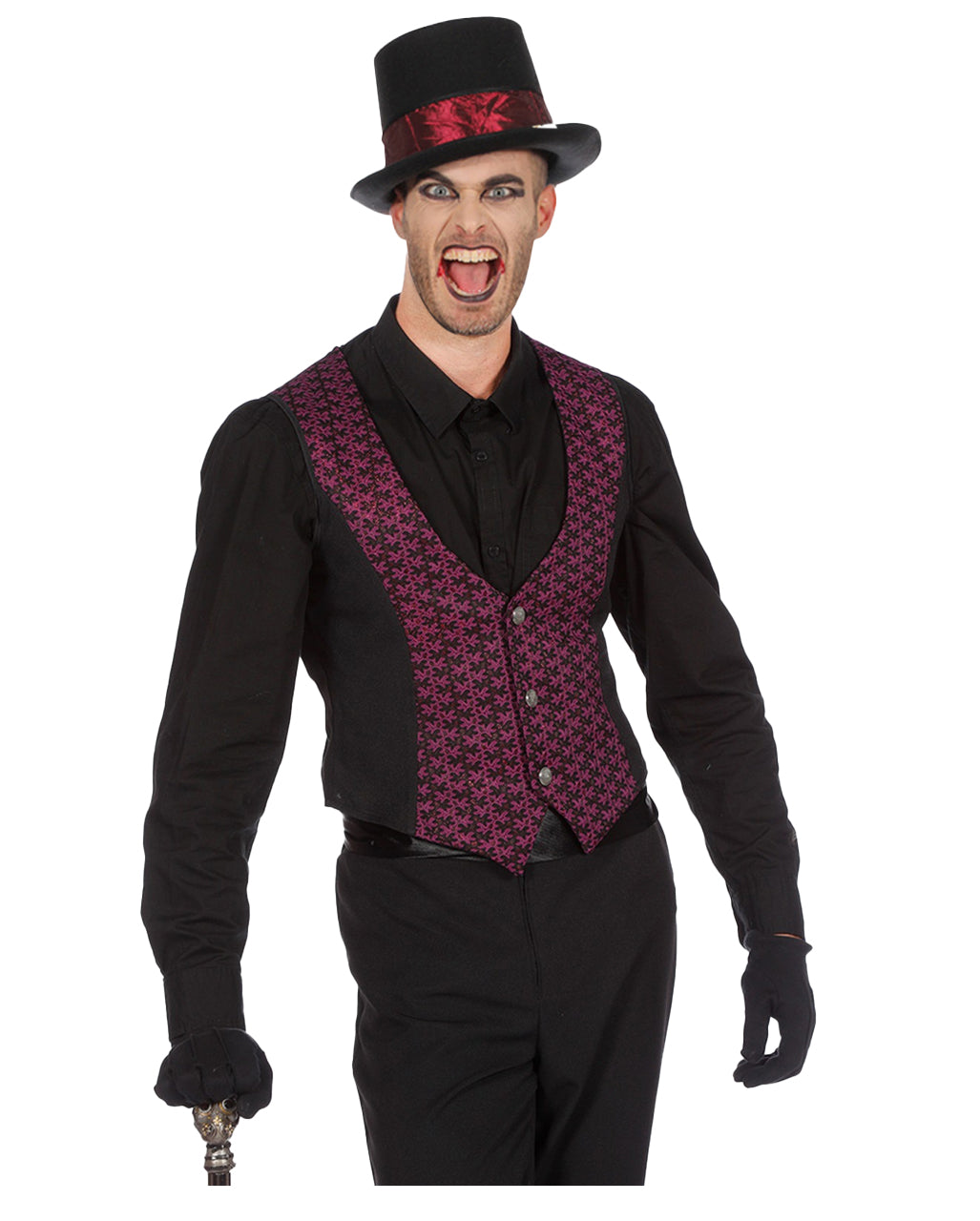 Elegante Herrenweste Schwarz-Bordeaux