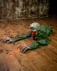 Crawling Zombie Animatronic With Light & Sound