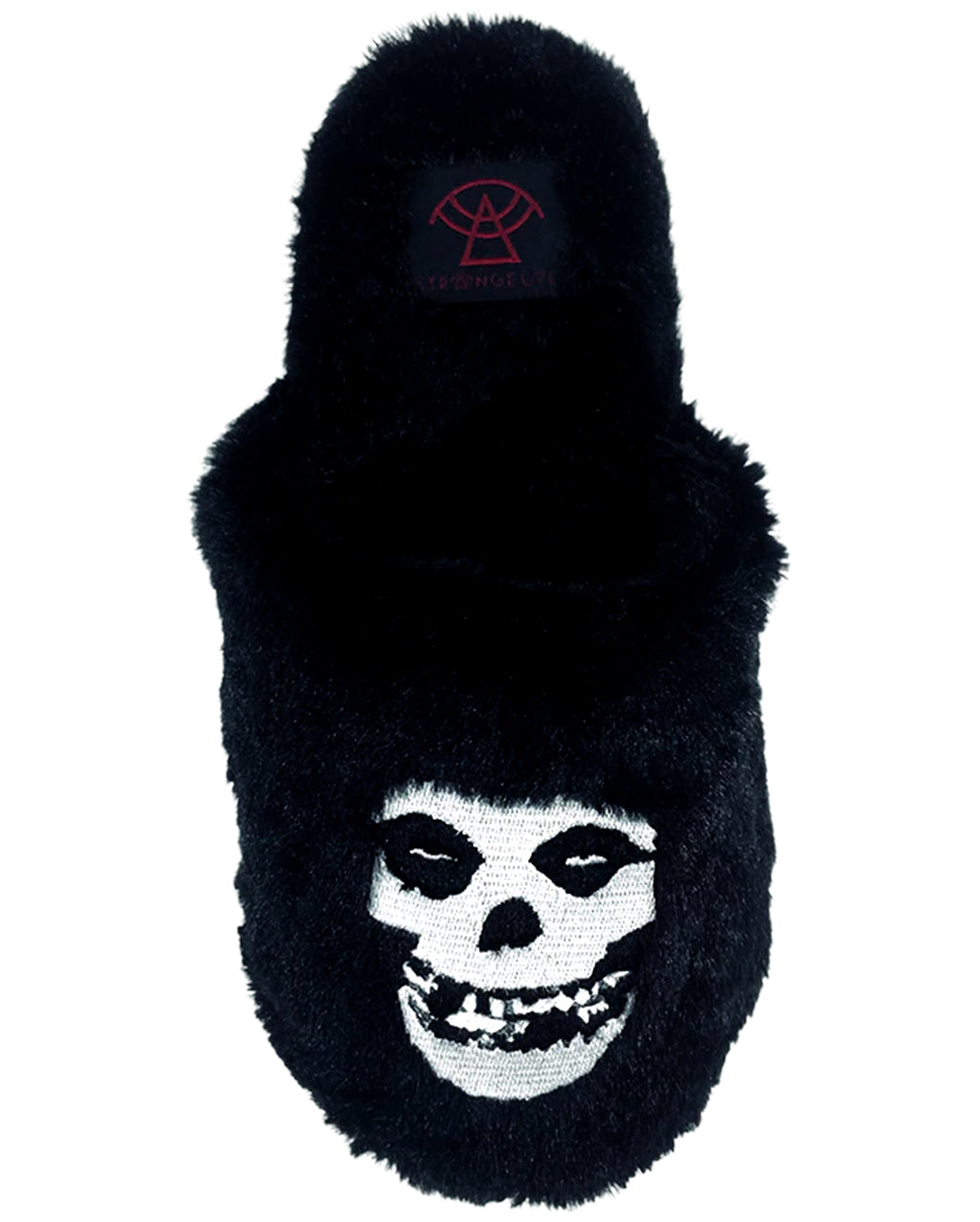 Schwarze Kreepy Kozy Misfits Plüsch Hausschuhe
