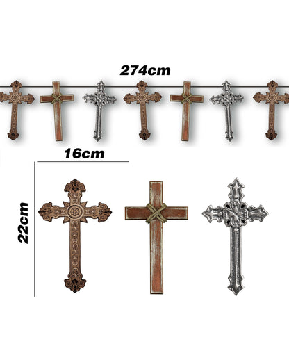Kreuz Girlande 274cm