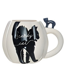 Pumpkin Cup With Black Cat