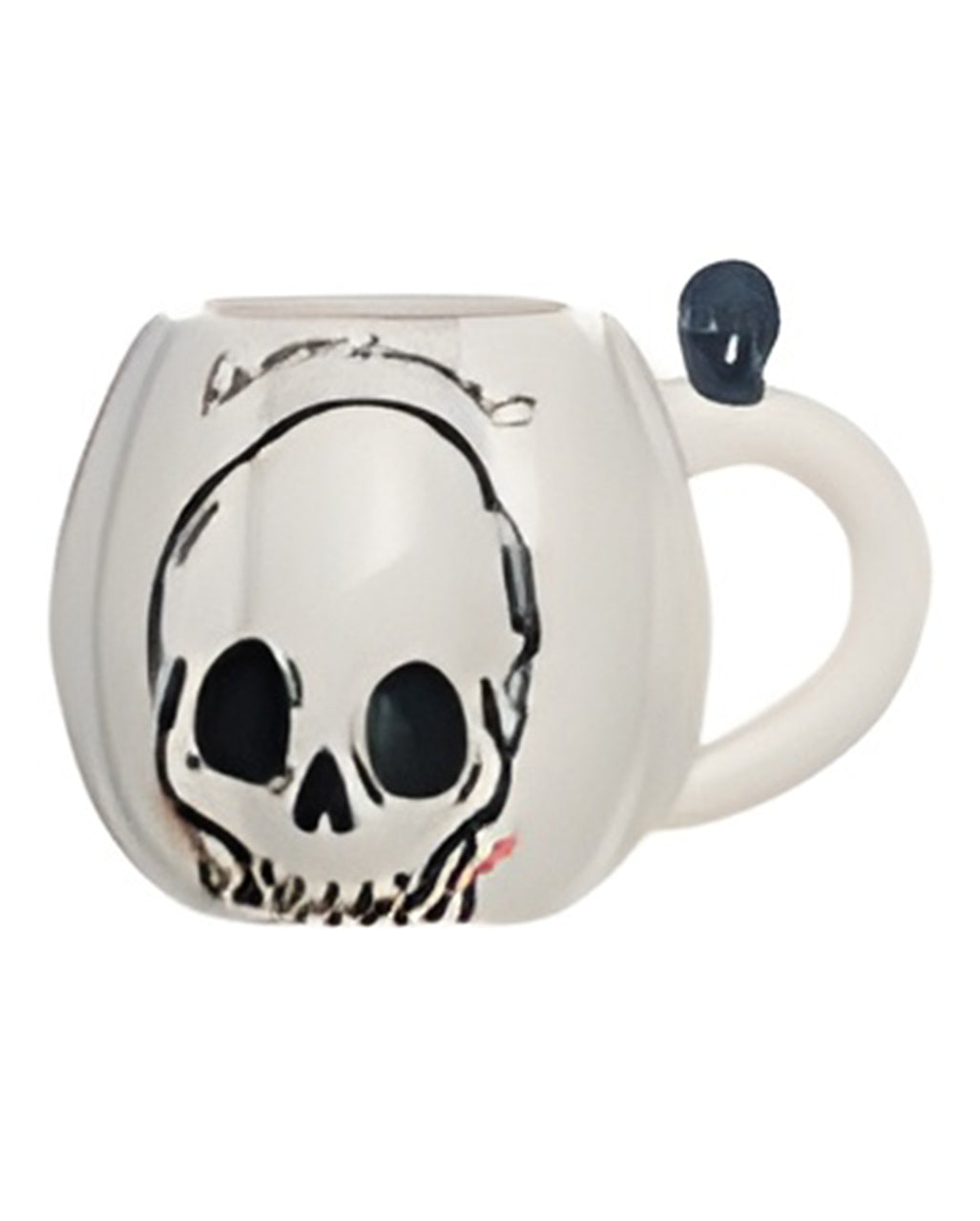 Pumpkin Cup With Skull Motif