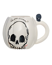 Pumpkin Cup With Skull Motif