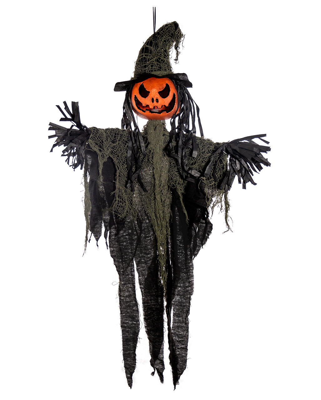 Pumpkin Scarecrow With LED Hanging Figure 90cm