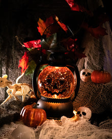 Leuchtende Wasserkugel Halloween Kürbis Laterne 20cm