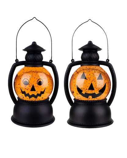 Leuchtende Wasserkugel Halloween Kürbis Laterne 20cm