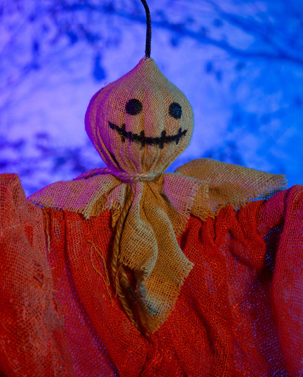 Pumpkin Ghost With Sack Mask Hanging Figure 50cm