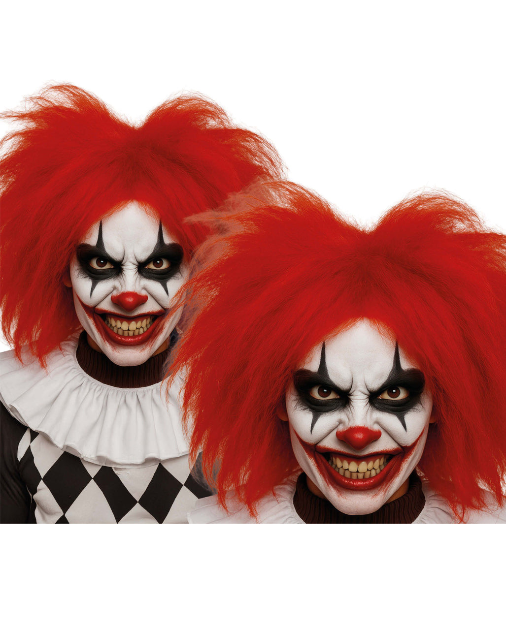 Long-haired Red Clown Wig