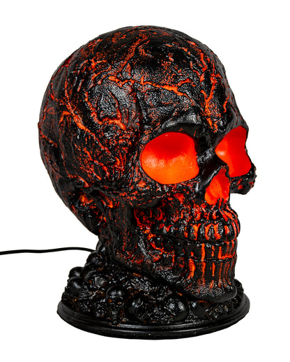 "Lava Stein" Totenkopf Lampe 20cm
