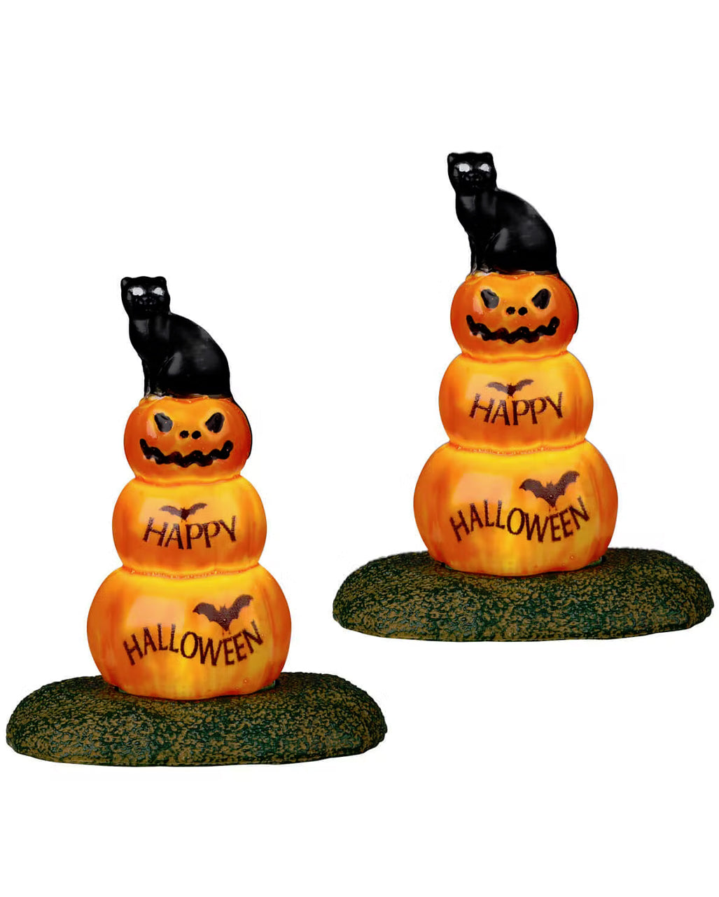 Lemax Spooky Town - Chat Et Citrouille Set De 2 Pièces