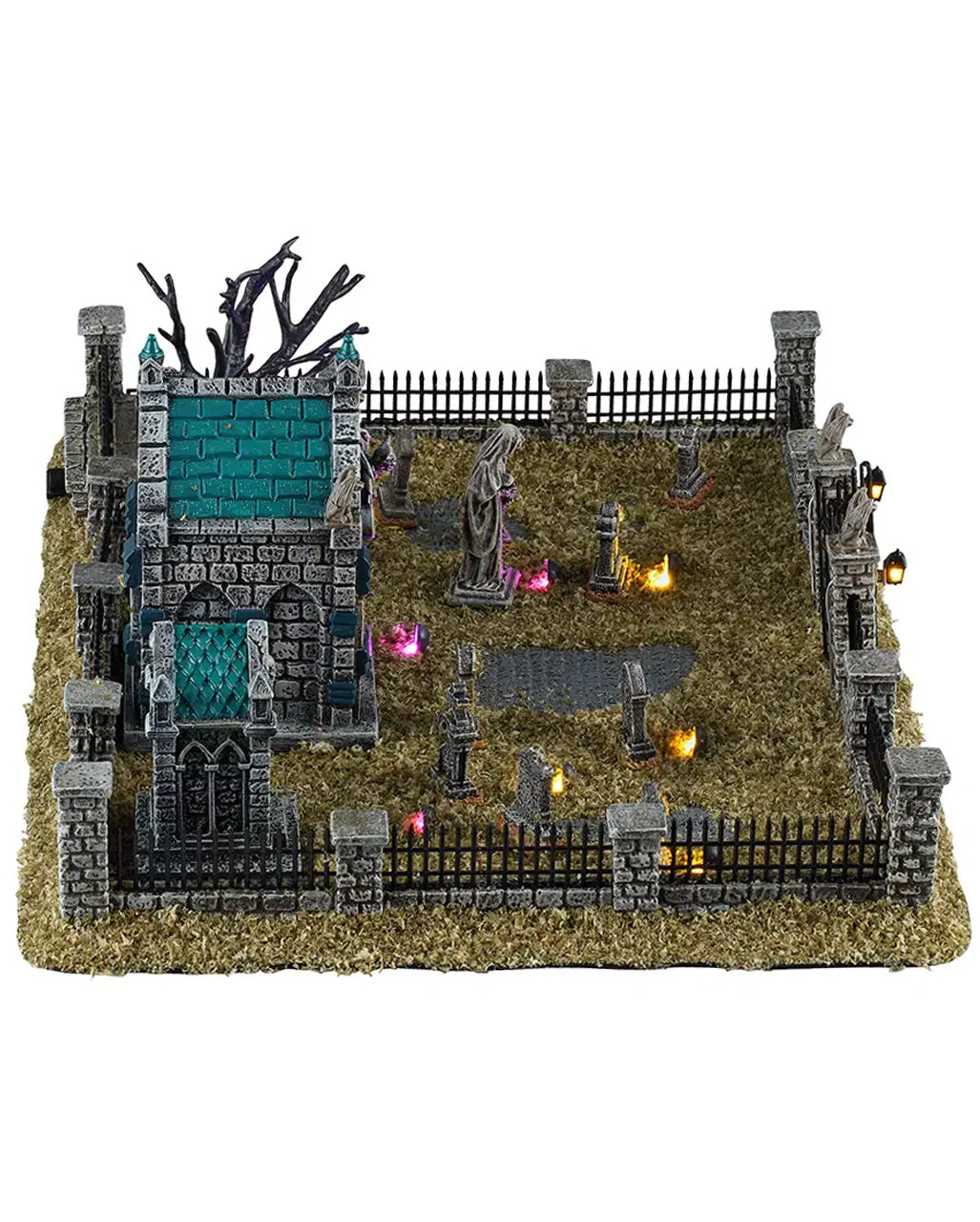 Lemax Spooky Town - Misty Crypt Graveyard Set