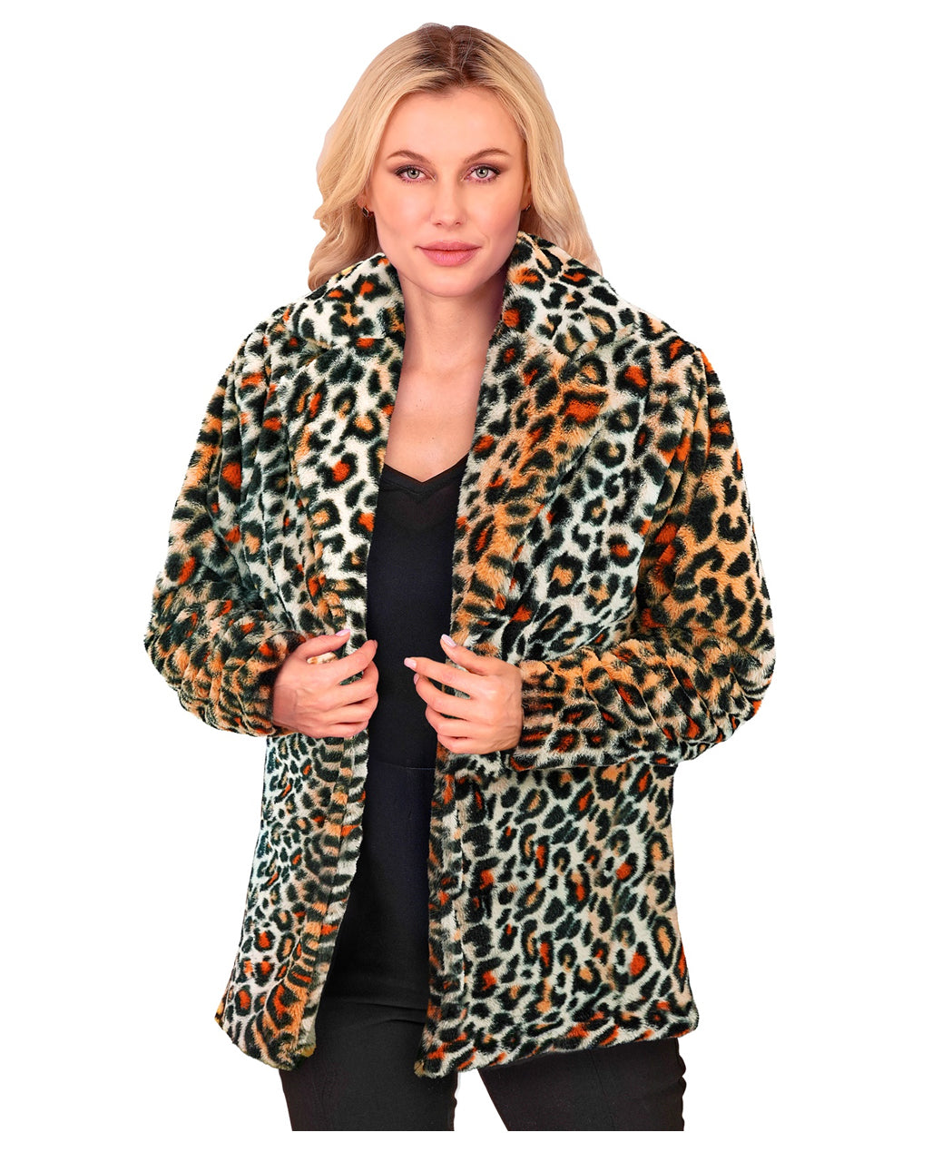 Leoparden Plüschjacke